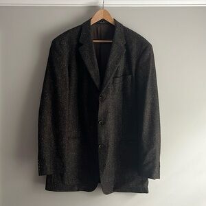 Hugo Boss Wool Coat Brown/Black 34Long